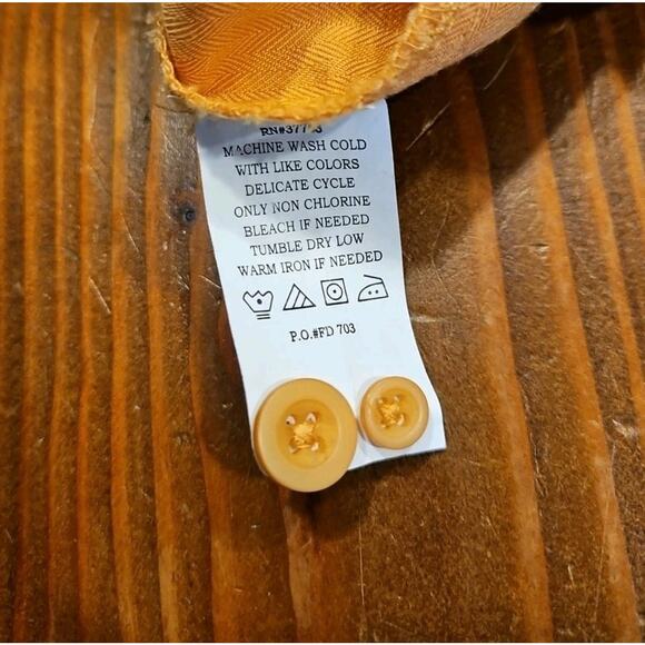 Vintage Cubavera Collar Short Sleeve Button Down Orange Size Large - Picture 6 of 6